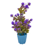 Handmade Artificial Purple Flower Plant in Blue Pot – Realistic Home & Office Table Decor | Eco-Friendly Craft from India (BLACKLUXE CRAFTS)