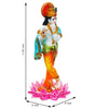 Lord Krishna Playing Flute Idol on Lotus | Hindu God Statue for Home Décor & Puja (BLACKLUXE CRAFTS) - BLACKLUXECRAFTS