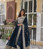 Handmade Teal Blue Anarkali Gown with Dupatta – Indian Ethnic Party Wear Dress for Women | Designer Wedding & Festive Outfit (BLACKLUXE CRAFTS)