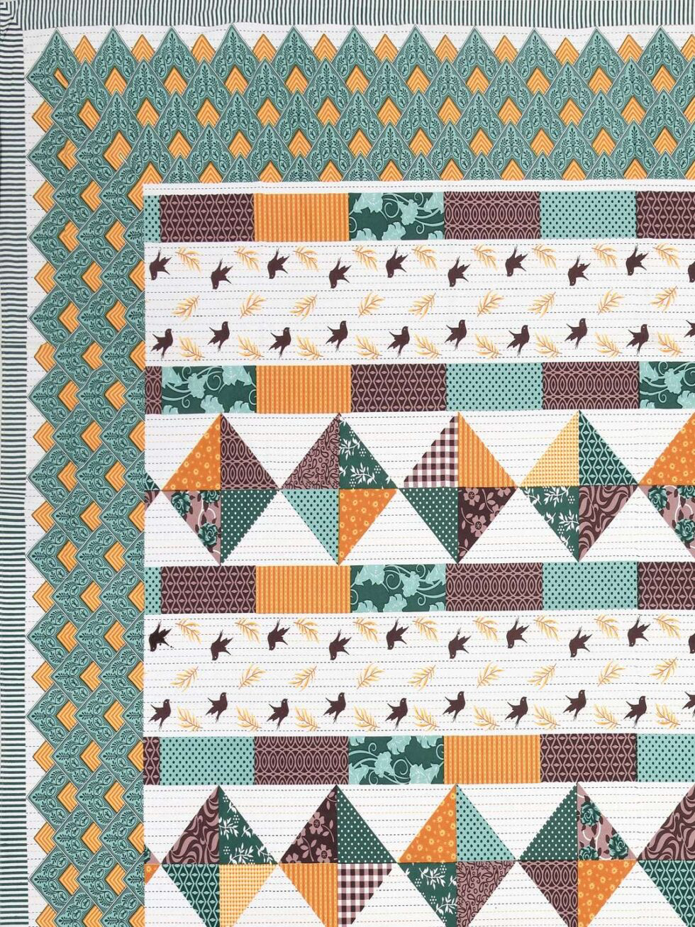 Handmade Cotton Patchwork Bedsheet with Pillow Covers – Traditional Indian Jaipuri Block Print Bedspread – Queen/King Size Bedding Set (BLACKLUXE CRAFTS) - BLACKLUXECRAFTS