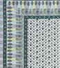 Handmade Cotton Double Bed Sheet with Pillow Covers – Green Floral Block Print | Indian Ethnic Bedding Set (BLACKLUXE CRAFTS) - BLACKLUXECRAFTS