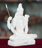 Lord Shiva Idol in White Marble Finish – Meditating Mahadev Statue for Home Temple & Spiritual Decor (BLACKLUXE CRAFTS) - BLACKLUXECRAFTS