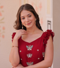Handmade Red Embroidered Maxi Dress for Women – Elegant Butterfly Design Ethnic Gown | Indian Artisan Boho Evening Wear (BLACKLUXE CRAFTS)