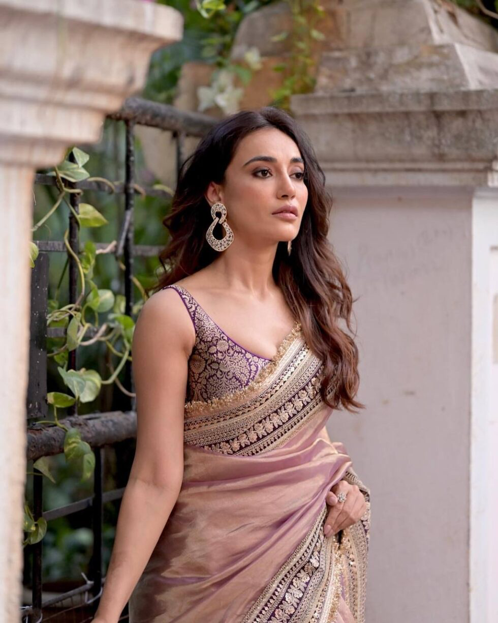 Handmade Designer Banarasi Saree with Zari Border – Elegant Purple & Gold Silk Saree for Wedding & Party Wear | Indian Ethnic Wear (BLACKLUXE CRAFTS)