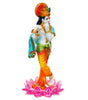 Lord Krishna Playing Flute Idol on Lotus | Hindu God Statue for Home Décor & Puja (BLACKLUXE CRAFTS) - BLACKLUXECRAFTS