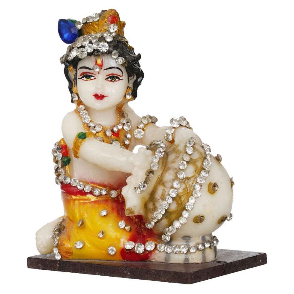 Handcrafted Laddu Gopal Krishna Idol Statue – Decorative Bal Gopal Murti for Home Temple & Gifting(BLACKLUXE CRAFTS) - BLACKLUXECRAFTS