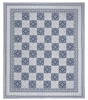 Handmade Cotton Bedsheet with Pillow Covers – Blue White Geometric Hand Block Print | Queen/King Size Bedspread from India (BLACKLUXE CRAFTS) - BLACKLUXECRAFTS