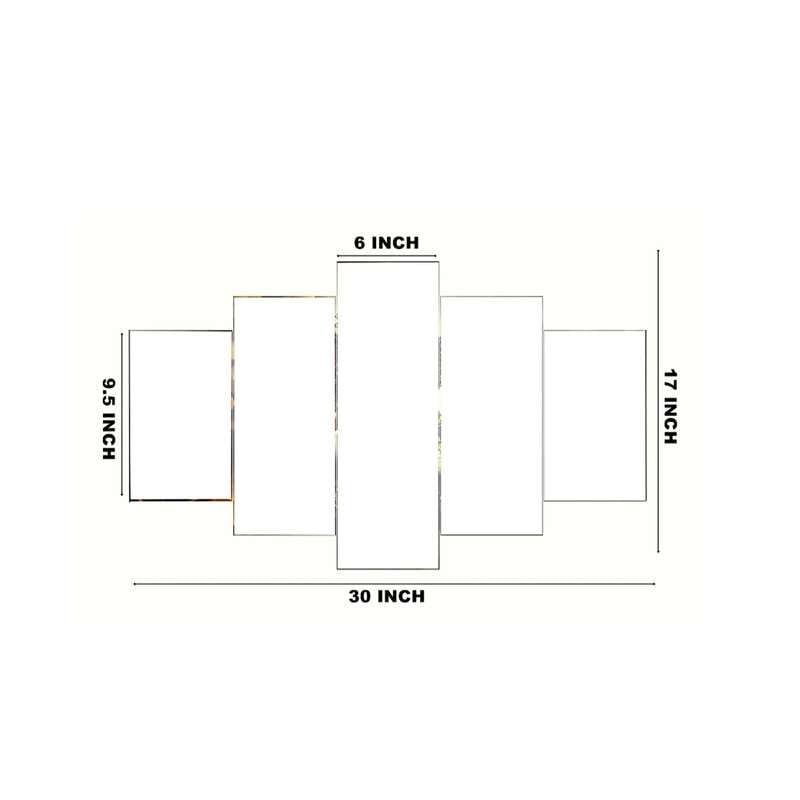 BLACKLUXE LIFESTYLE LTD Set of Five MDF Framed 3D Wall Painting for Home Decoration, Big Size Painting for Living Room, Bedroom (17x30 inches) WE 12 - BLACKLUXECRAFTS