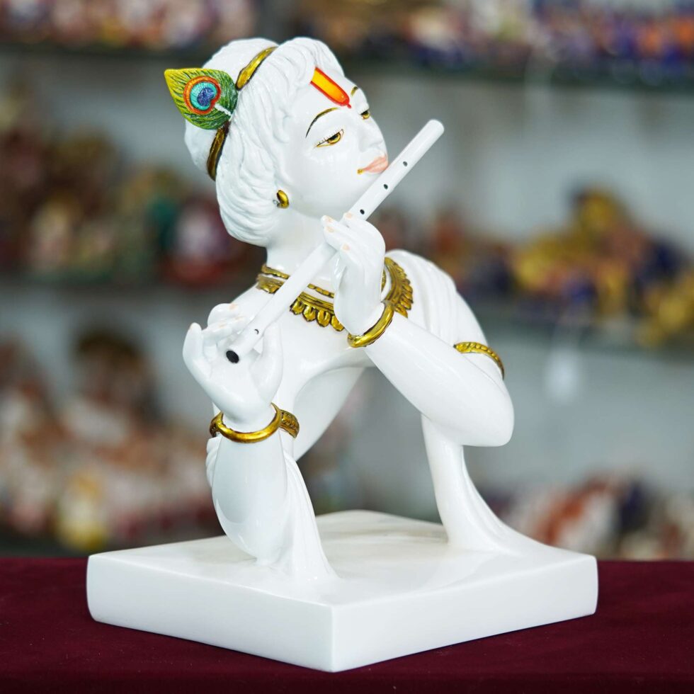 Elegant White Krishna Idol with Flute – Marble Finish Lord Krishna Statue for Home Temple & Gifting
(BLACKLUXE CRAFTS) - BLACKLUXECRAFTS