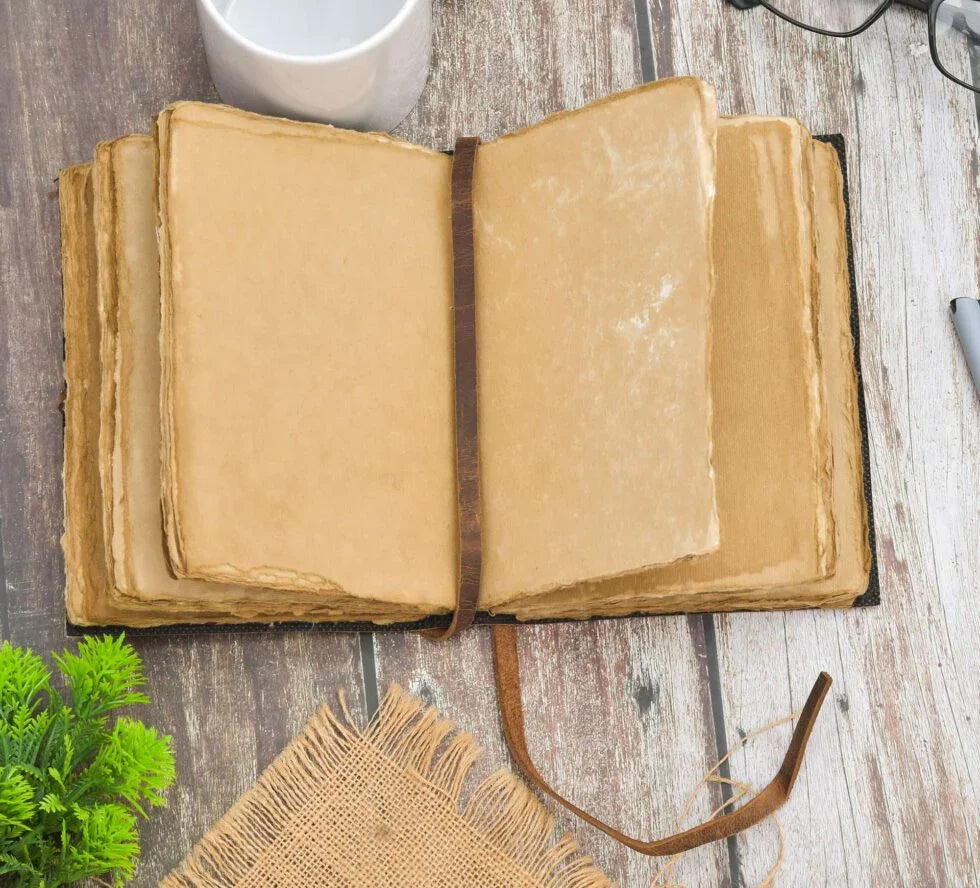 Handmade Leather Journal with Tree of Life | Vintage Writing Notebook, Travel Diary & Gift (BLACKLUXE CRAFTS) - BLACKLUXECRAFTS