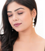 Elegant Triple Pearl Drop Earrings Minimalist Long Dangle Earrings for Women (BLACKLUXE CRAFTS) - BLACKLUXECRAFTS