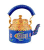 Hand-Painted Aluminium Tea Kettle – 750 ml for kitchen décor Home Décor , Tea Party Serving (BLACK LUXE CRAFTS) - BLACKLUXECRAFTS