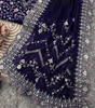 Handmade Indian Navy Blue Embroidered Salwar Sarees | Traditional Ethnic Anarkali Dress with Dupatta – Wedding & Party Wear (BLACKLUXE CRAFTS)