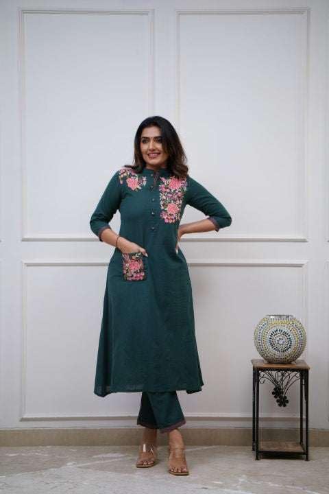 Embroidered Kurta for Women | Elegant Festive & Office Wear Ethnic Outfit (BLACKLUXE CRAFTS) - BLACKLUXECRAFTS