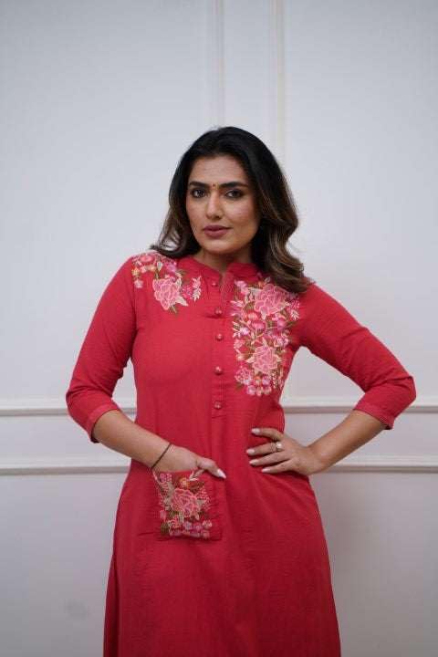 Embroidered Kurta for Women | Elegant Festive & Office Wear Ethnic Outfit (BLACKLUXE CRAFTS) - BLACKLUXECRAFTS