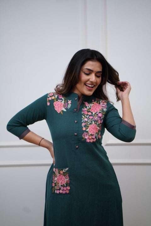 Embroidered Kurta for Women | Elegant Festive & Office Wear Ethnic Outfit (BLACKLUXE CRAFTS) - BLACKLUXECRAFTS