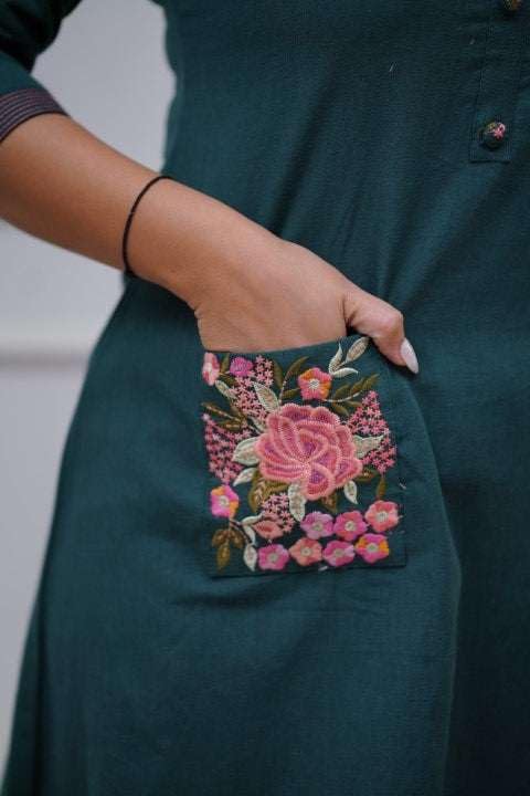 Embroidered Kurta for Women | Elegant Festive & Office Wear Ethnic Outfit (BLACKLUXE CRAFTS) - BLACKLUXECRAFTS