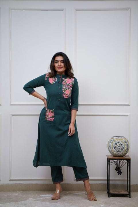 Embroidered Kurta for Women | Elegant Festive & Office Wear Ethnic Outfit (BLACKLUXE CRAFTS) - BLACKLUXECRAFTS