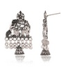Oxidized Silver Elephant Design Jhumka Earrings Handcrafted Ethnic Indian Jewelry for Women (BLACKLUXE CRAFTS) - BLACKLUXECRAFTS