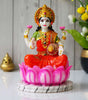 Goddess Lakshmi Idol on Lotus | Hindu Goddess of Wealth Statue | Spiritual Home Décor Gift (BLACKLUXE CRAFTS) - BLACKLUXECRAFTS