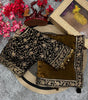 Women’s Luxe Olive-Gold Silk Saree with Heavily Embellished Blouse & Border – Ideal for Evening, Wedding & Reception Wear (BLACK LUXE CRAFTS) - BLACKLUXECRAFTS