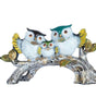 Handcrafted Owl Family Figurine on Tree Branch – Resin Bird Statue for Home Décor, Living Room & Gifting (BLACKLUXE CRAFTS) - BLACKLUXECRAFTS