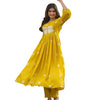 Anarkali Kurta with White Embroidery | Women’s Ethnic Festive & Casual Wear (BLACKLUXE CRAFTS) - BLACKLUXECRAFTS