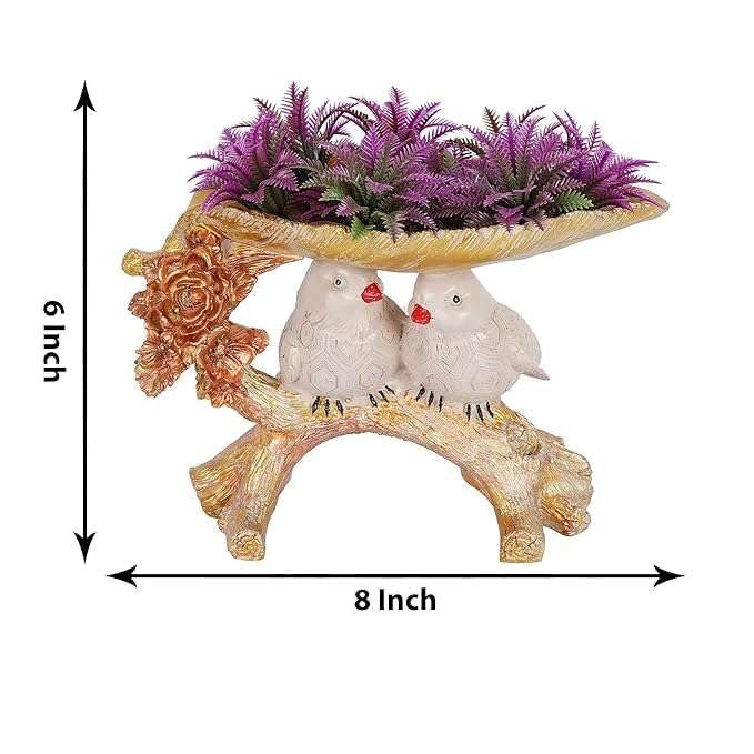 Romantic Bird Couple Figurine on Tree Branch – Elegant Resin Love Birds Sculpture for Home, Office & Gift Décor (BLACKLUXE CRAFTS) - BLACKLUXECRAFTS