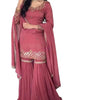 Women's Gold Crush Embroidered Straight Kurta with Sharara & Dupatta Set (BLACKLUXE CRAFTS) - BLACKLUXECRAFTS