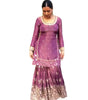 Women's Fandy Silk Embroidered Straight Kurta With Sharara and Dupatta Set (BLACKLUXE CRAFTS) - BLACKLUXECRAFTS
