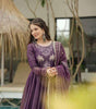 Purple Anarkali Suit with Dupatta – Designer Party Wear Embroidered Long Dress for Women (BLACKLUXE CRAFTS) - BLACKLUXECRAFTS