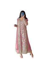 Women's Faux Georgette Embroidered Aaliya Cut Kurti With Plazzo & Dupatta Set with Diamond Handwork (BLACKLUXE CRAFTS) - BLACKLUXECRAFTS