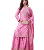 Embroidered Sharara Suit with Dupatta – Designer Party Wear Indian Outfit for Women (BLACKLUXE CRAFTS) - BLACKLUXECRAFTS