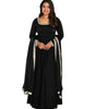 Women's Fandy Silk Embroidered Anarkali Kurti Gown With Dupatta Set (BLACKLUXE CRAFTS) - BLACKLUXECRAFTS