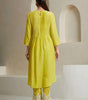 Lime Yellow Kurta Set with Checkered Dupatta | Women’s Indian Ethnic Outfit | Cotton Suit for Festive & Party Wear (BLACKLUXE CRAFTS) - BLACKLUXECRAFTS