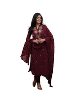 Designer Embroidered Kurta Set with Dupatta – Elegant Party & Festive Wear for Women (BLACKLUXE CRAFTS) - BLACKLUXECRAFTS