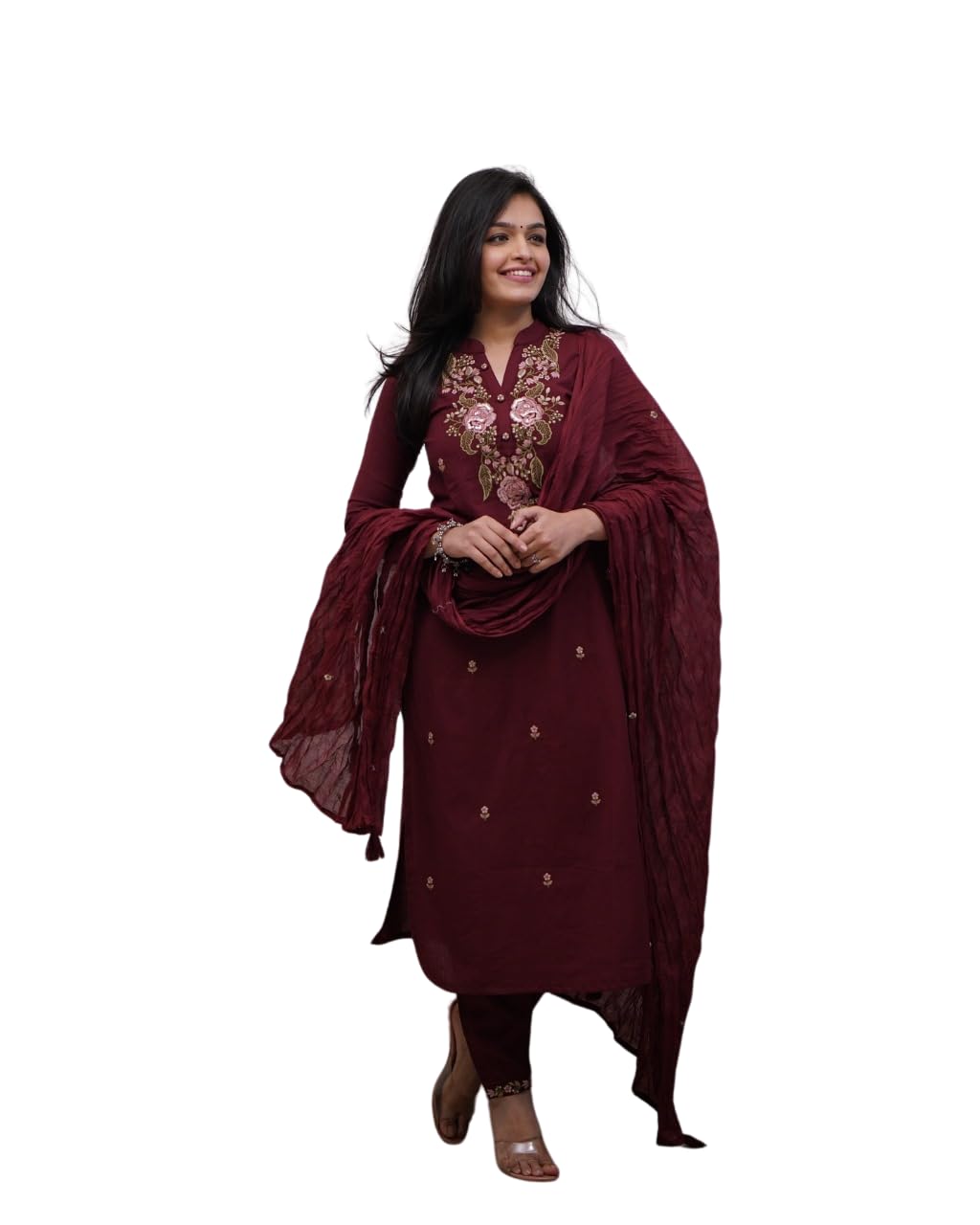Designer Embroidered Kurta Set with Dupatta – Elegant Party & Festive Wear for Women (BLACKLUXE CRAFTS) - BLACKLUXECRAFTS