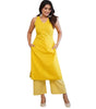 Women's Cotton Printed Sleeveless Straight Kurti With Pant Set (BLACKLUXE CRAFTS) - BLACKLUXECRAFTS