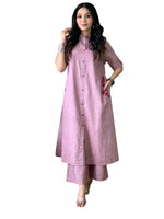 Elegant Black Kurta Set with Pink Embroidery | Women’s Ethnic Outfit (BLACKLUXE CRAFTS) - BLACKLUXECRAFTS