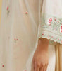 Off-White Embroidered Cotton Kurta Set – Elegant Minimalist Ethnic Wear for Women with Pants (BLACKLUXE CRAFTS) - BLACKLUXECRAFTS