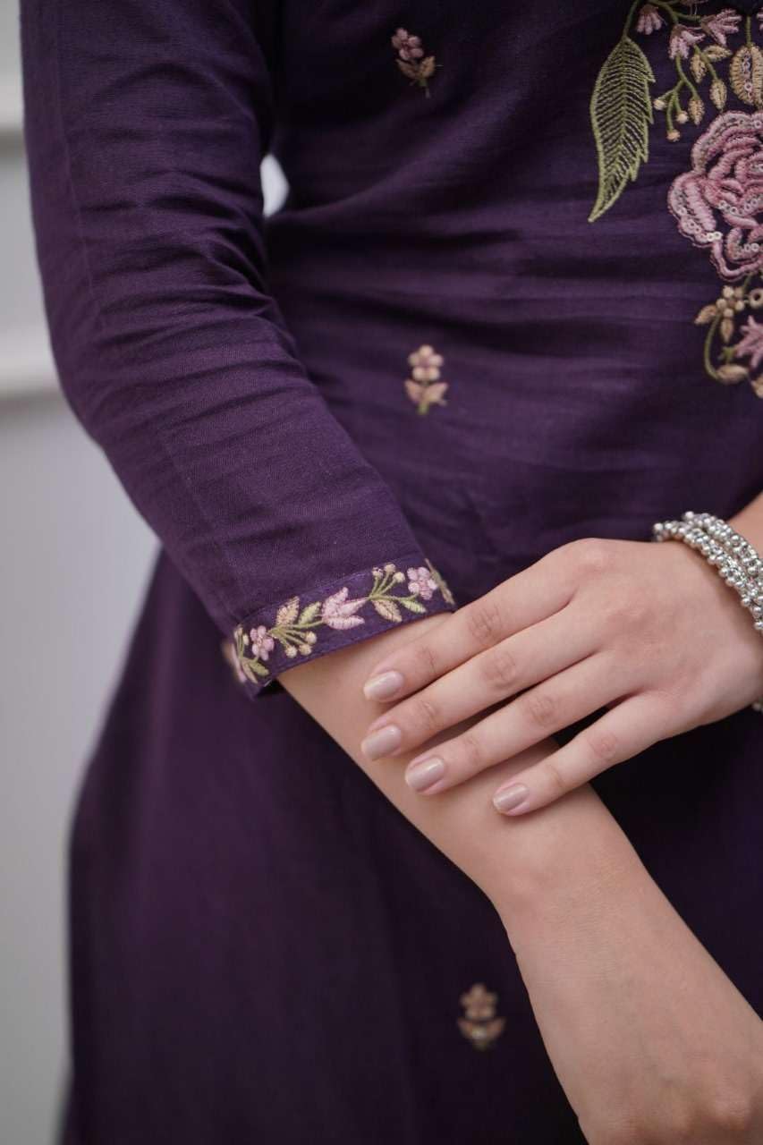 Designer Embroidered Kurta Set with Dupatta – Elegant Party & Festive Wear for Women (BLACKLUXE CRAFTS) - BLACKLUXECRAFTS