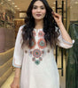 Elegant White Embroidered Kurta Set for Women | Ethnic Cotton Outfit with Pants | Summer Festive & Casual Wear (BLACKLUXE CRAFTS) - BLACKLUXECRAFTS