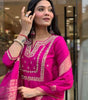 Luxury Fuchsia Pink Embroidered Silk Kurta Set with Dupatta – Indian Ethnic Party Wear for Women (BLACKLUXE CRAFTS) - BLACKLUXECRAFTS