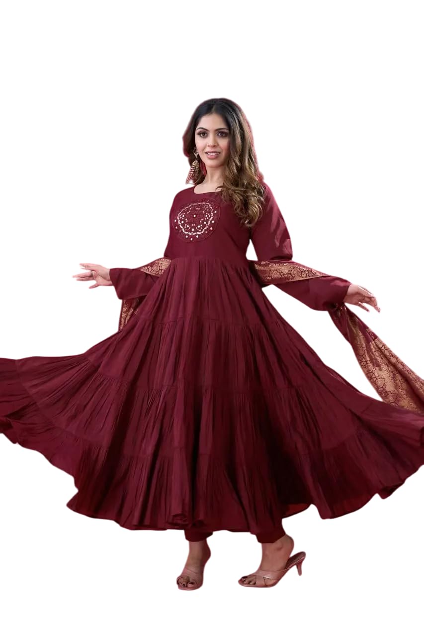 Anarkali Suit with Dupatta – Long Flared Ethnic Party Wear Dress for Women
(BLACKLUXE CRAFTS) - BLACKLUXECRAFTS