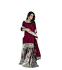 Maroon Sharara Suit with Heavy Silver Embroidery & Dupatta | Bridal & Wedding Wear (BLACKLUXE CRAFTS) - BLACKLUXECRAFTS
