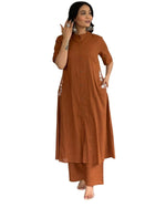 Elegant Black Kurta Set with Pink Embroidery | Women’s Ethnic Outfit (BLACKLUXE CRAFTS) - BLACKLUXECRAFTS