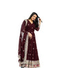 Maroon Anarkali Dress with Embroidered Dupatta | Indian Pakistani Party Wear Long Gown for Women (BLACKLUXE CRAFTS) - BLACKLUXECRAFTS