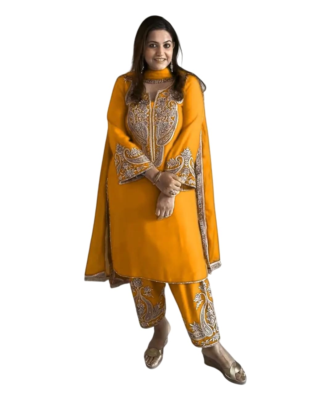 Mustard Yellow Embroidered Kurta Set with Dupatta – Festive & Wedding Party Wear Indian Outfit for Women
(BLACKLUXE CRAFTS) - BLACKLUXECRAFTS