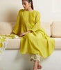 Lime Yellow Kurta Set with Checkered Dupatta | Women’s Indian Ethnic Outfit | Cotton Suit for Festive & Party Wear (BLACKLUXE CRAFTS) - BLACKLUXECRAFTS