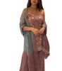 Women's Faux Georgette Embroidered Sleeveless Straight Kurti with Sharara and Dupatta Set (BLACKLUXE CRAFTS) - BLACKLUXECRAFTS
